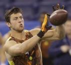 Fort Wayne native Tyler Eifert turned in a strong performance at the NFL Combine in February at Lucas Oil Stadium. (Photo by The Associated Press)