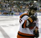 Colin Chaulk skates of the ice after the Komets' 4-2 loss to the Muskegon Fury in game 5 of the 2005 Colonial Cup Championship. Muskegon repeated as UHL champions with the victory. (News-Sentinel file photo)