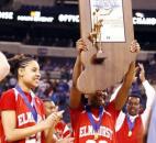 Elmhurst's Lecretia Smith and Liza Clemons celebrate winning the school's first team state championship after beating Owen Valley 62-59 in the 2009 Class 3A state title game at Lucas Oil Stadium in Indianapolis. This state title came in the midst of the Fort Wayne Community Schools Board of Trustees debating whether to close the high school. Weeks after the state finals, the board voted to close Elmhurst. News-Sentinel file photo