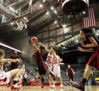 Bishop Luers' Brierra Young drives to the basket against Brownstown Central during the third quarter of the Knights' 59-46 victory in the Class 2A state finals in 2011 at Memorial Coliseum. Young finished the game with 17 points as Bishop Luers won its first state championship since 2006. In addition, this was the final year that the state finals were played in Fort Wayne. News-Sentinel file photo