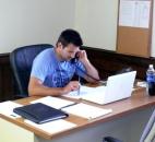 Komets captain Colin Chaulk helps the team work the phones in summer 2011 to find new players for the upcoming season. (File photo by Blake Sebring of The News-Sentinel)