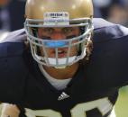 Notre Dame tight end Tyler Eifert works with the offense during pregame drills before playing Purdue in September 2010. As a sophomore, Eifert would earn his first start at tight end weeks later and finished the season being named the Notre Dame Offensive Newcomer of the Year. (News-Sentinel file photo)