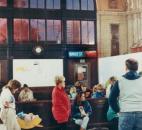 Taken Nov. 11, 1990, passengers and train buffs wait for the last train from the Baker St. Station. (Photo by The News-Sentinel)