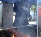 “After we throw on some rub that the boss made, we put the meat in the smoker for at least 10 hours with some hickory wood. The meat gets another hit of the dry rub then it goes onto the grill with a light glaze and it’s ready," said Mark Sams of Big Boned BBQ.