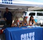 Indianapolis Colts cheerleaders give autographs and meet fans at the Fan Fest. (Photo by Jaclyn Goldsborough of The News-Sentinel)