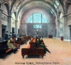 This postcard image shows people in the waiting room of the Baker Street Station in downtown Fort Wayne, which initially was known as the Pennsylvania Railroad Station. (Courtesy photo from Victor Martin)