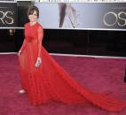 Sally Field was one of the actresses wearing bright red. (From The Associated Press)