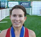 Jenny Robinson was the winner of the women's 4-mile race at the Fort4Fitness. (Photo by Reggie Hayes of The News-Sentinel)