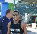 Elias Rojas was the winner of the men's half marathon at this year's Fort4Fitness. (Photo by Reggie Hayes of The News-Sentinel)