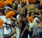 The student section of the Bishop Dwenger fans cheered their  team on in the second quarter. 