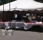 Wrigley Field has the quintessential bar food and Grabill Inn has the traditional family-style food, this booth at Ribfest offered a unique menu featuring many options in addition to barbecue. 