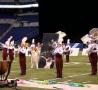 The Concordia Lutheran Marching Cadets band presents "The Promise" during Class C competition. The band finished in second place. Photo by Garth Snow