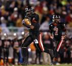 Bishop Luers running back Jaylon Smith, center, breaks loose for a big run int he first half of the Knights' 21-0 win over Churubusco in their Class 2A sectional championship game on Friday at LuersField. Photo by Chad Ryan