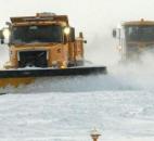 The crew who, started their shift at 3 a.m., were using three snowplows, three brushes and two blowers to keep the runways clear at Fort Wayne International Airport.(Photo by Ellie Bogue of The News-Sentinel).