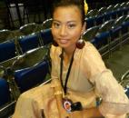 Chaw Eimahn, who goes by the name Cindy, came from Canada to hear Aung San Suu Kyi speak Tuesday morning at Memorial Coliseum. She was born in Burma, which she remembers for its lack of freedom of speech, and left at age 15 for Canada about 16 years ago. By Lisa Esquivel Long 