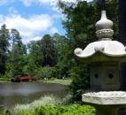The Asiatic Arboretum includes Asian-themed stone lanterns, Japanese maples, irises, ginger lillies and more at the Sarah P. Duke Gardens in Durham, N.C.  (Photo by Lisa Esquivel Long of The News-Sentinel) 
