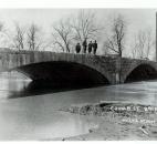 Flood levels were monitored on the Coombs Street Bridge on the Maumee River. (News-Sentinel file photo)