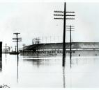 Floodwaters from the St. Marys River reached the Fort Wayne Ball Park, located between Calhoun and Clinton streets. (News-Sentinel file photo)