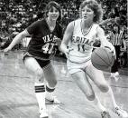 Heritage's Jody Beerman drives to the basket during the team's 52-45 victory against Valparaiso in the 1982 state finals at then-Market Square Arena in Indianapolis. Beerman after leading Heritage to its only state championship in program history would earn Miss Basketball honors the following season and would later be inducted into the Indiana Basketball Hall of Fame. News-Sentinel file photo