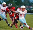 Bishop Luers tailback Jaylon Smith looks for running room against Wayne’s defense in the second quarter Friday night. (By Blake Sebring of The News-Sentinel)