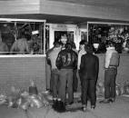 The flood didn't keep St. Patrick's Day revelers from green beer at O'Sullivan's Pub, 1808 W. Main St.