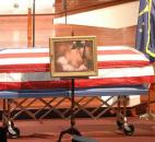 The honor guard for Washington Township volunteer and assistant chief engineer Mark A. Haudenschild II who was laid to rest Saturday, hundreds filled the Chapel sanctuary to pay their final respects. Photo by Ellie Bogue