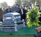 The graveside funeral of Washington Township volunteer and assistant chief engineer Mark A. Haudenschild II . He was laid to rest Saturday, at Riverview Cemetery. Photo by Ellie Bogue