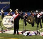 The North Side Marching Redskins present "Three" during Class B competition. The band finished in 10th place. Photo by Garth Snow
