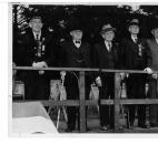 Civil War veterans William H. Hannen, W.X. Stafford, John Townsend Young, William Devlin and Alex Ormiston attend a parade in 1938.