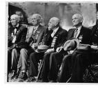 Pictured in this 1937 photo are Civil War veterans William H. Hannen, Alexander Ormiston, William Donaldson, John T. Young and William Devlin.