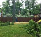 Storm damage on the northeast side. (Photo by Amy Saleik)