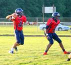 Heritage quarterback Conner Sheehan throws a pass against New Haven on Friday, Aug. 17, 2012. New Haven beat Heritage, 20-14. (By Don Converset of The News-Sentinel)