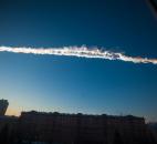 In this photo provided by Chelyabinsk.ru, a meteorite contrail is seen Friday over Russia's Chelyabinsk region, about 930 miles east of Moscow.