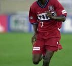 DaMarcus Beasley dribbles the ball down the field for the Chicago Fire in 2001.