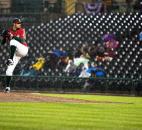 Leonel Campos delivers a pitch. (Photo by Gannon Burgett for The News-Sentinel)