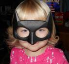 Aleta Sorrell, 2, of Monroeville in her "not scary" Batman mask. Photo submitted by Lois and Neil Ternet.