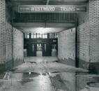 The hallway leading to the next train at the Baker Street Station stand empty awaiting passengers on Nov. 28, 1984. (Photo by The News-Sentinel)