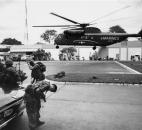 In this April 29, 1975, file photo, a helicopter lifts off from the U.S. embassy in Saigon, Vietnam, during the evacuation of authorized personnel and civilians. More than two bitter decades of war in Vietnam ended with the last days of April 1975. Today, 40 years later, former Associated Press correspondent Peter Arnett has written a new memoir, “Saigon Has Fallen,” detailing his experience covering the war for The AP. (AP Photo/File)