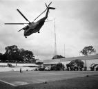 In this April 29, 1975 file photo, a helicopter lifts off from the U.S. embassy in Saigon, Vietnam during last minute evacuation of authorized personnel and civilians. (AP Photo/File)