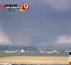This frame grab provided by KWTV shows a tornado Monday in Oklahoma City. (Photo by The Associated Press)