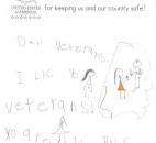 A Kindergarten class gives thanks to the military