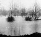 Water from the St. Marys River flooded Swinney Park (exact location unknown). (Photo courtesy of The History Center)