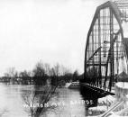 Maumee River floodwaters flowed under the bridge at Walton Avenue, now known as Anthony Boulevard. (Photo courtesy of The History Center)