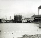 Floodwaters covered the infield at the downtown baseball park, located north of Superior Street, between Calhoun and Clinton streets. (Photo courtesy of The History Center)