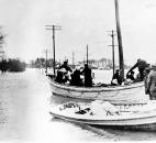 U.S. Coast Guard boats rescued Allen County Orphan's Home residents the day after four orphans drowned. (Photo courtesy of The History Center)