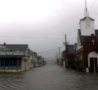 Waters flood Ocean Ave. in Sea Bright, N.J., on Monday. 