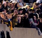 The Snider student section was thrilled when Snider tied the game with Fishers in the fourth quarter Friday night at Wayne High School.Snider won the game in overtime by a two point conversion. Photo by Ellie Bogue