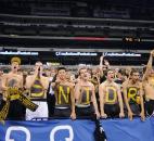 Snider's student section cheers on the Panthers during Saturday's Class 5A state title game against Lawrence Central at Lucas Oil Stadium in Indianapolis. Photo by Rob Edwards